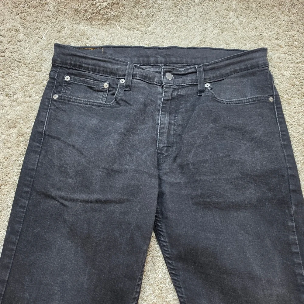 Levi's 511 Slim Fit Jeans Mens W36 L32 Black Stretch Denim Pants 04511-1907